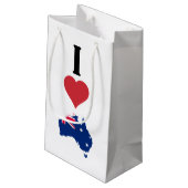 Vertical I Love Australia / I Heart Australia スモールペーパーバッグ (裏面アングル)
