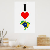Vertical I Love Brazil / Iハートブラジル ポスター (キッチン)