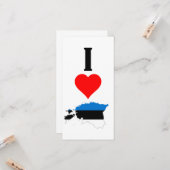 Vertical I Love Estonia / Iハートエストニア カード (正面/裏面インサイチュ)