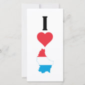 Vertical I Love Luxembourg / Iハートルクセンブルク カード (正面)