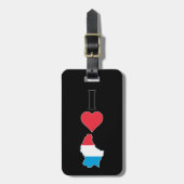 Vertical I Love Luxembourg / Iハートルクセンブルク ラゲッジタグ (正面縦)