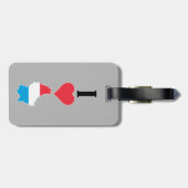 Vertical I Love Luxembourg / Iハートルクセンブルク ラゲッジタグ (裏面横)