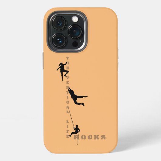 Vertical Life - ロッククライミング デザイン iPhoneケース (裏面)