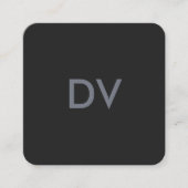 Vertical Minimal Modern QR Code | プロフェッショナル スクエア名刺 (正面)