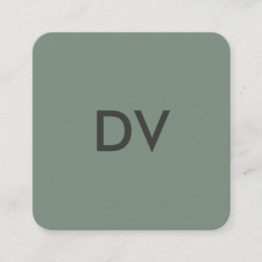 Vertical Minimal Modern QR Code | Professional スクエア名刺 (正面)