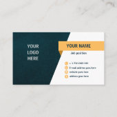 Vertical Modern Corporate Business Card Design 名刺 (裏面)