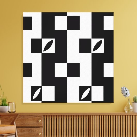 Vertical Modules | Modern キャンバスプリント (インサイチュ (リビング))