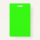Vertical Neon Green Badge – Customizable バッジ (正面)