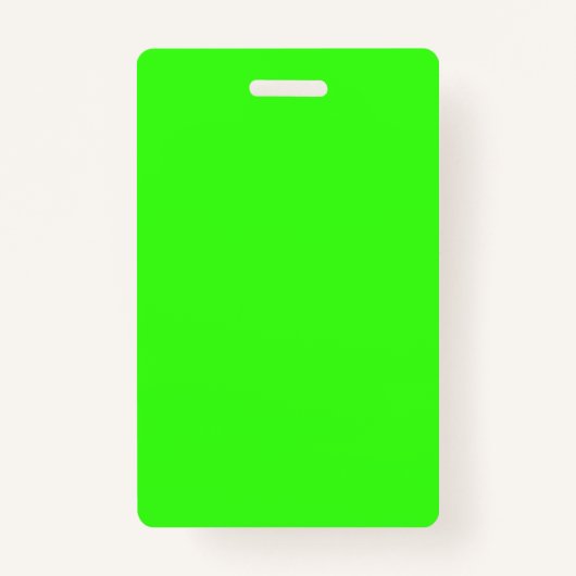 Vertical Neon Green Badge – Customizable バッジ (正面)