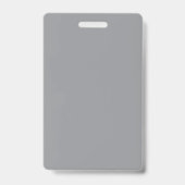 Vertical Neutral Gray Photo Name Tag バッジ (裏面)