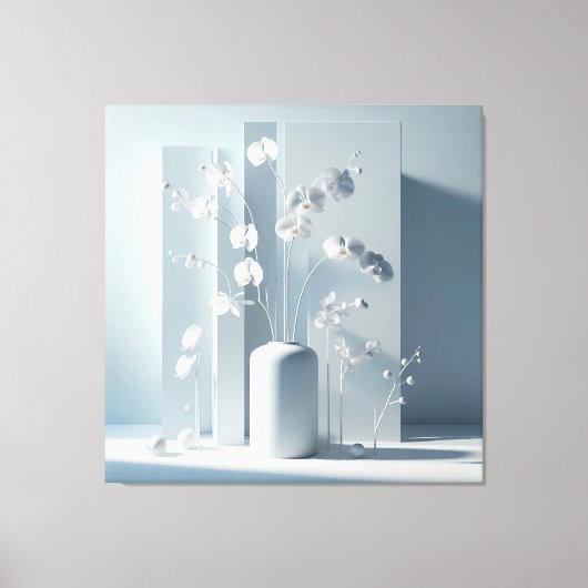 Vertical Orchid Composition キャンバスプリント (正面)