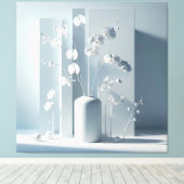 Vertical Orchid Composition キャンバスプリント (インサイチュ (ウッドフロア))