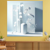 Vertical Orchid Composition キャンバスプリント (インサイチュ (リビング))