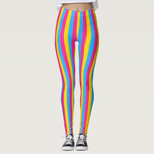 Vertical Pansexual Pride Flag レギンス (正面)