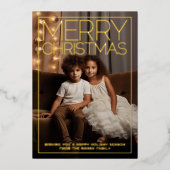 Vertical Photo - Huge Merry Christmas 縁ど with 箔シーズンカード (正面)