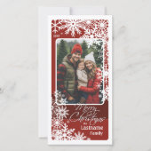 Vertical Photo - Let It Snow - Burgundy シーズンカード (正面)