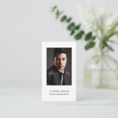 Vertical Photographer Social Mediaヘッドショット写真 名刺 (スタンド正面)