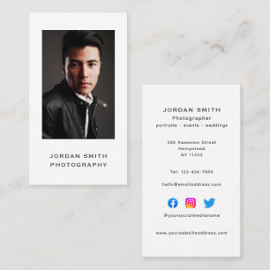 Vertical Photographer Social Mediaヘッドショット写真 名刺