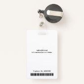 Vertical Pink Custom Employee ID Photo Name バッジ (裏面リトラクタブル付き)