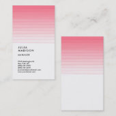 Vertical Pink Whiteトレンディー・マネージャ・コンサルタント 名刺 (正面/裏面)