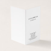 Vertical Plain Original Modern Minimalist Simple 名刺 (外部)