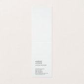 Vertical Plain Simple Black White Minimalist  名刺 (外部フラット)