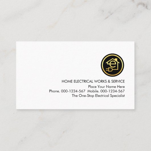 Vertical Red Electricity Symbol Buttons 名刺 (裏面)