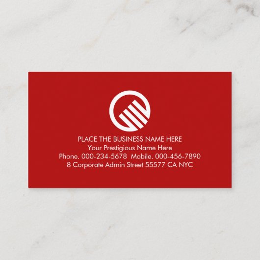 Vertical Red Layer Private Business Enterprise 名刺 (裏面)