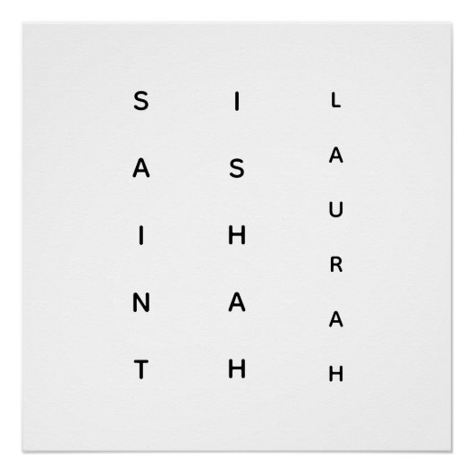 VERTICAL #SAINTISHAHLAURAH ポスター (正面)
