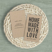 Vertical Simple Rustic Homemade With Love Kraft 名刺