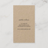 Vertical Simple Rustic Homemade With Love Kraft 名刺 (裏面)