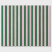 Vertical Stripe Pattern in Pink and Green ラッピングペーパー (フラット)