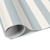 Vertical Stripe Pattern Light Blue-Gray and Cream ラッピングペーパー (ロールコーナー)