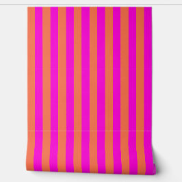 Vertical Stripes Pink and Orange 壁紙
