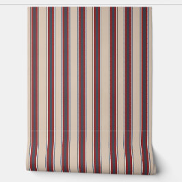 Vertical Stripes Tan Red Blue 壁紙