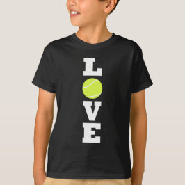 Vertical Tennis LOVEテニス選手またはコーチ少年 Tシャツ