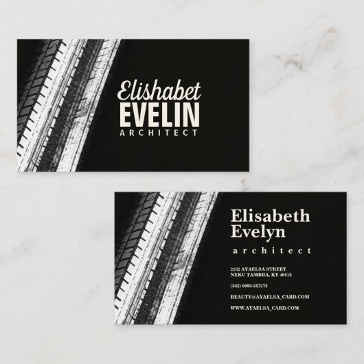 Vertical Trails in Monochrome 名刺 (正面/裏面)