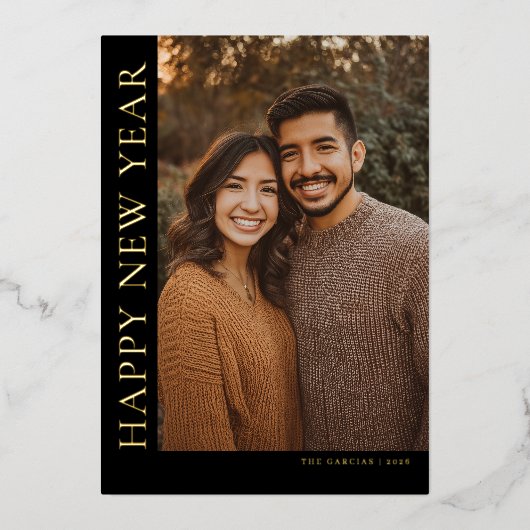 Vertical Type New Year Photo 箔シーズンカード (正面)