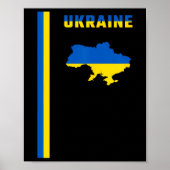 Vertical Ukrainian Flag  ポスター (正面)