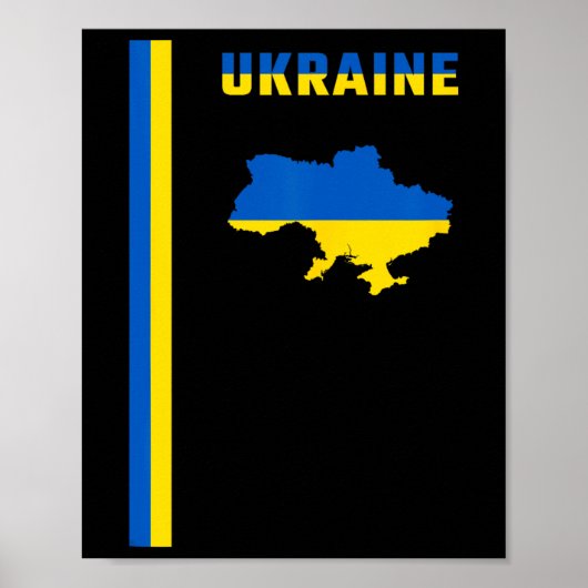 Vertical Ukrainian Flag  ポスター (正面)