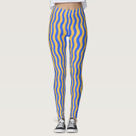 Vertical Wavy Stripes Leggings レギンス