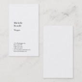 Vertical WhiteトレンディーVloggerブロガーくもの巣デザイナー 名刺 (正面/裏面)