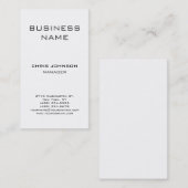 Vertical White Managerクラシカル名刺 名刺 (正面/裏面)