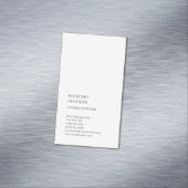 Vertical White Trendy Minimalist Plain マグネット名刺 (インサイチュ)