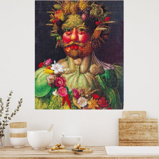 Vertumnus - Giuseppe Arcimboldo ポスター (キッチン)