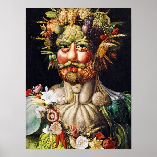 Vertumnus (Rudolf IIのポートレート)by Arcimboldo ポスター (正面)