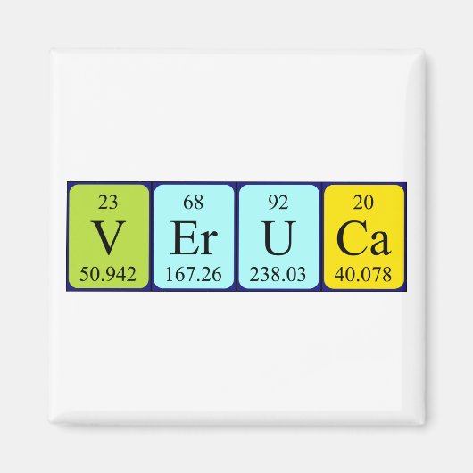 Veruca周期表名磁石 マグネット (正面)