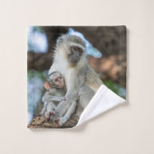 Vervet Monkey African Wildlife Photo バスタオルセット (ウォッシュタオル)