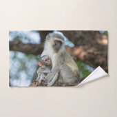Vervet Monkey African Wildlife Photo バスタオルセット (ハンドタオル)