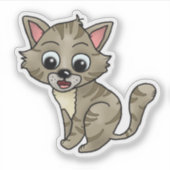 Verwunderte Katze シール (正面)